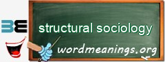 WordMeaning blackboard for structural sociology